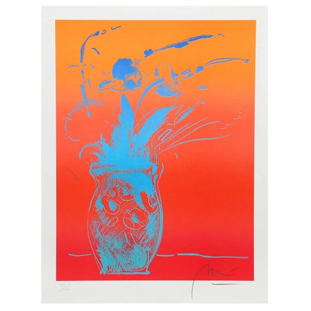 Artist: Peter Max, German/American (1937 - ) Title: Blue Vase Year: 1981 Medium: Lithograph on Somerset, signed and...