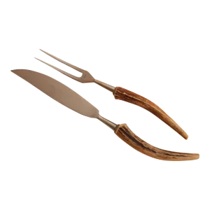 Anton Wingen Antler Handle Carving Knife Fork