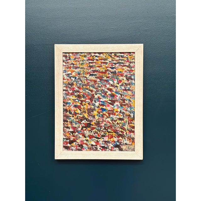 R. Avind, Abstract Composition, 1960s, Oil on Panel For Sale - Image 17 of 17