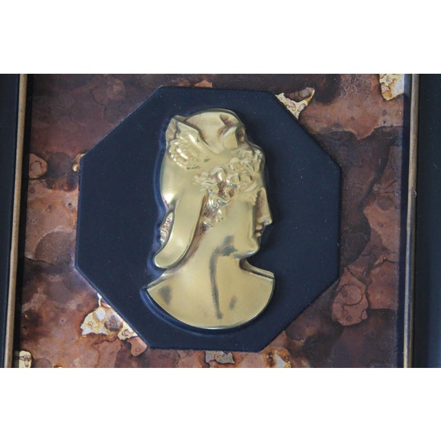 Plastic Framed Vintage Silhouette Art Pieces - A Pair For Sale - Image 7 of 12