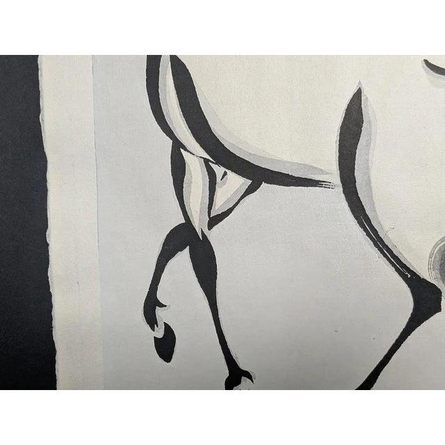 Vintage Japanese Rearing Horse Woodblock Print by Yoshijiro Urushibara (Mokuchu) For Sale In Chicago - Image 6 of 9