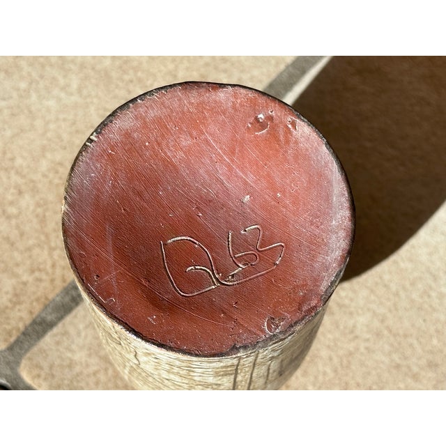 Ceramic Studio Ceramic Vase with Incised Symbol and Line Decoration by Gerhard Liebenthron, Bremen, Germany, 1963 For Sale - Image 7 of 14
