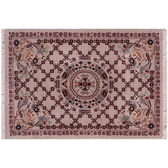 Gray Shabby Chic Pak-Persian Gray/Gray Wool Rug - 2'1'' X 3'3'' For Sale - Image 8 of 9