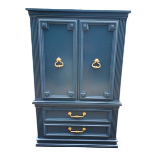 Vintage Moscow Midnight Blue Armoire For Sale