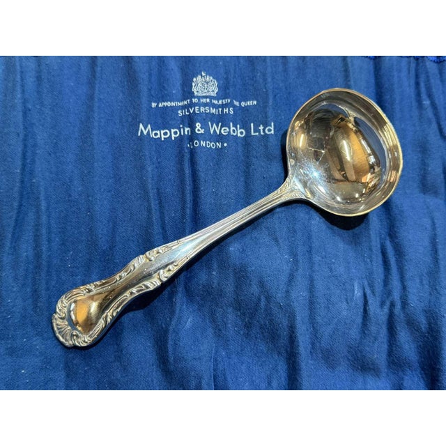 Silver-Plated Russell Pattern Sauce Spoon from Mappin and Webb For Sale - Image 4 of 4