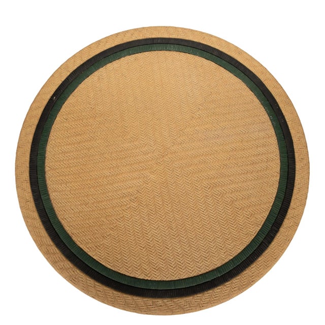 Southwestern Aztec Style Round Wicker Center Table For Sale - Image 9 of 9