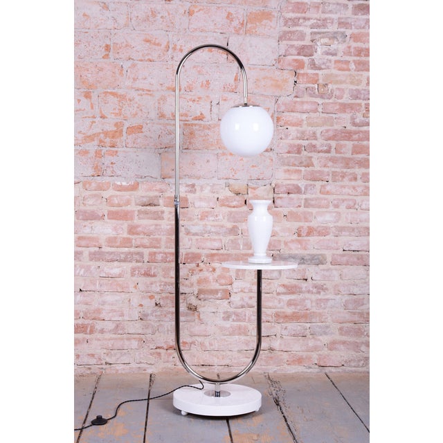 Bauhaus Czech Chrome Floor Lamp attributed to J. Halabala for Up Závody, 1930s For Sale - Image 6 of 13