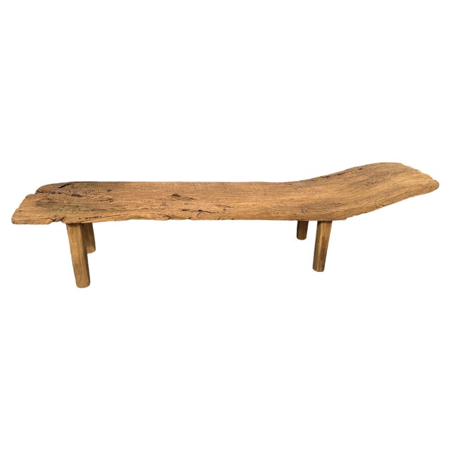 Wood Andrianna Shamaris Impressive Teak Wood Bench or Chaise For Sale - Image 7 of 18