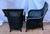 Wicker Patio Chairs Black - A Pair. The wicker chairs came from a farm house which was being renovated. The wicker is in...