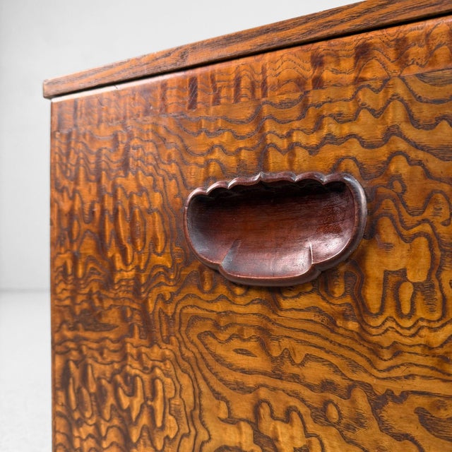 Japanese Wooden Hibachi Tea Cabinet with Drawers, 1920s For Sale - Image 10 of 14