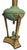Metal Vintage French Empire Style Mint Green and Brass Table Lamp For Sale - Image 7 of 12