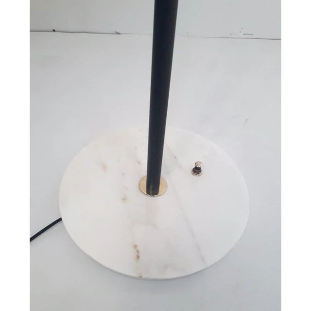 White Mid 20th Century Torchère Floor Lamps by Stilnovo - a Pair For Sale - Image 8 of 10