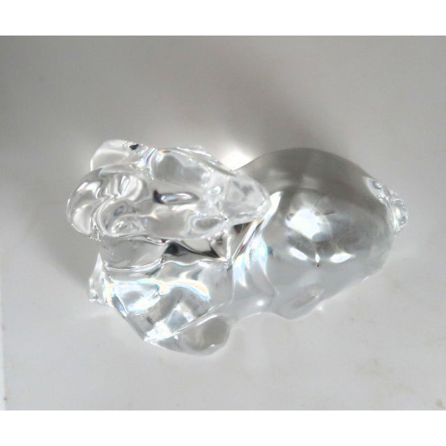 Art Deco Baccarat, France Fine Crystal Ram Paperweight For Sale - Image 3 of 13