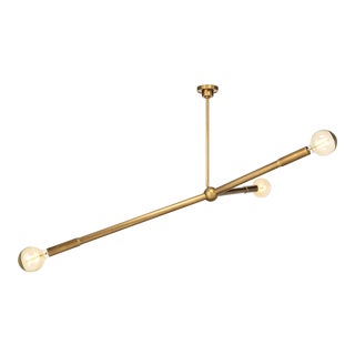 Regina Andrew Talon Steel Chandelier, Natural Brass For Sale