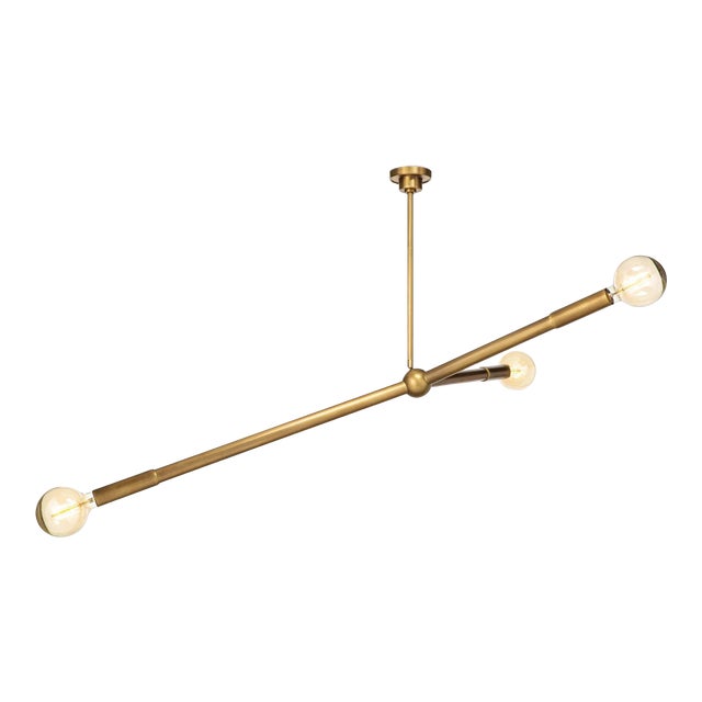 Regina Andrew Talon Steel Chandelier, Natural Brass For Sale