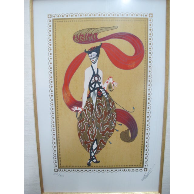 Wood Erte Romain De Tirtoff Scheherzade Suite Art Deco Signed Serigraph Set of 4 For Sale - Image 7 of 18