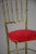 Brass and Red Velvet Chiavari Chair, 1950 For Sale - Image 3 of 13