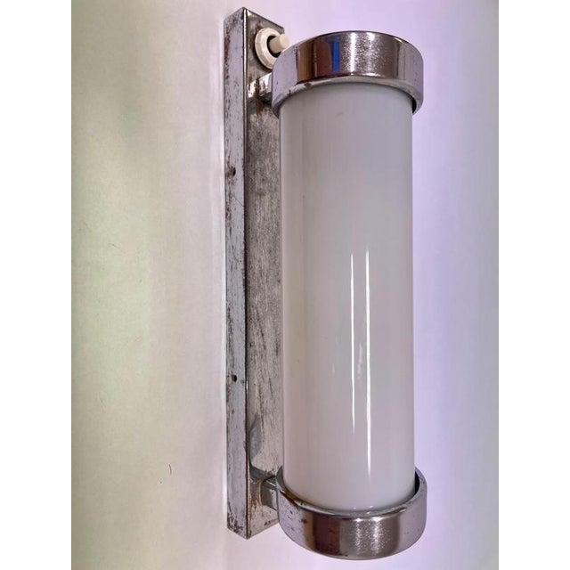 1930s Bauhaus Chrome Wall Lamp, Former Czechoslovakia, 1930s For Sale - Image 5 of 8