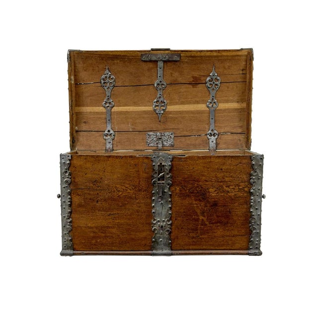 Mid 19th Century Baroque Revival Oak Dome Top Chest, 1840s For Sale - Image 5 of 11