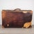 Industrial Distressed Leather Suitcase With Brass Locks C.1940 For Sale - Image 3 of 8
