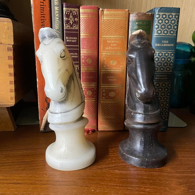 Pair of Lenox horse head candles in black and white. Both are vintage and both have never once been used. Label is still...