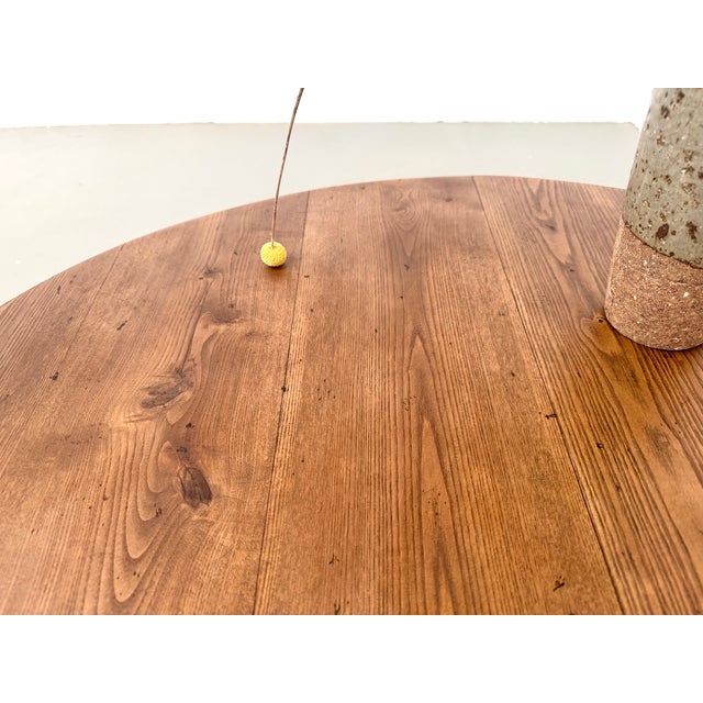 Round Coffee Table in Oak with Octagonal Legs, France, 1950s For Sale - Image 14 of 18