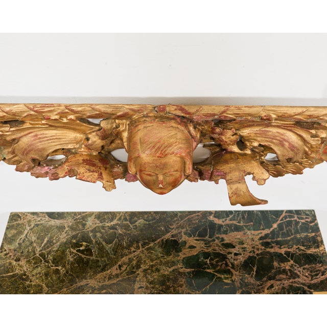18th Century Italian Baroque Carved Giltwood Picture Mirror Frame For Sale - Image 13 of 18