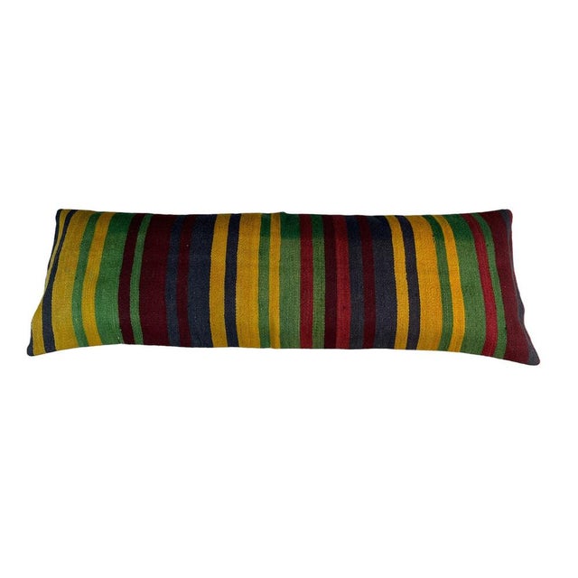 Green Turkish Kilim Cushion Cover, 1970s For Sale - Image 8 of 11