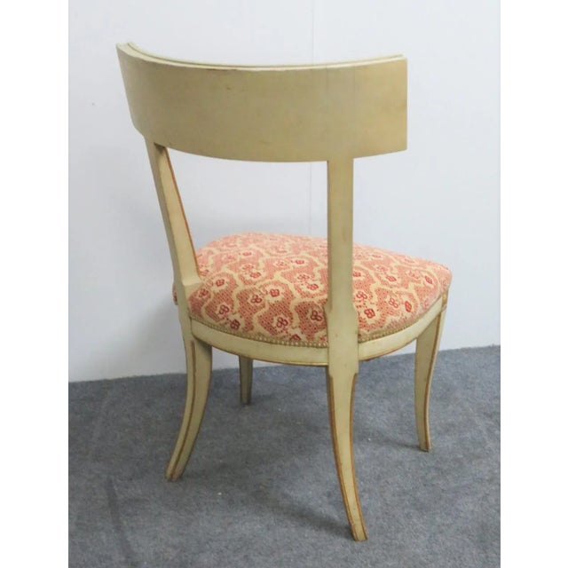 Neoclassical Italian Style Cream Paint Decorated Side Chair For Sale - Image 3 of 8