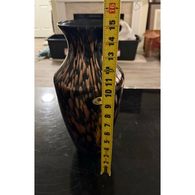 Rare Vintage Vase Murano Italy By Maestri Vetrai Azzurra 15in New Excellent condition never used comes with original...