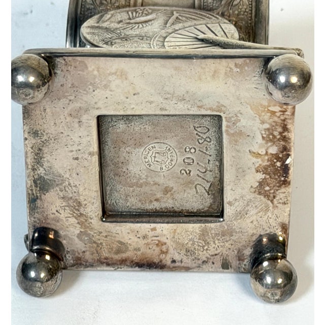 American Japonisme Twin Fan Figural Napkin Ring by Meriden, Circa 1880 For Sale - Image 10 of 10