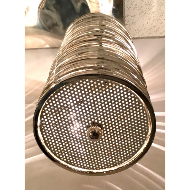 Modern Global View Industrial Modern Chrome Finished Coil Three Pendant Light For Sale - Image 3 of 5