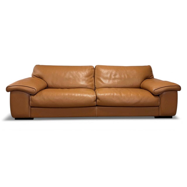 Roche Bobois Ascot 3-Seat Sofa, designed by Philippe Bouix. Upholstered in 3 mm-thick European natural full The armrest...
