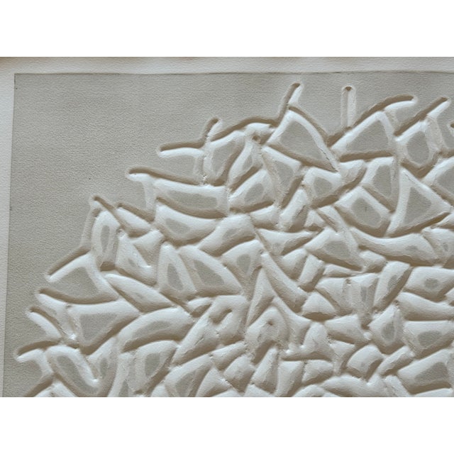 Beige 1972’ Claire Falkenstein (American 1908-1997), “Struttura Grafica” Work on Paper For Sale - Image 8 of 17