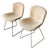 Model 420 Side Chairs in Beige Upholstery by Harry Bertoia for Knoll Inc. / Knoll International, 1990s, Set of 2 For Sale