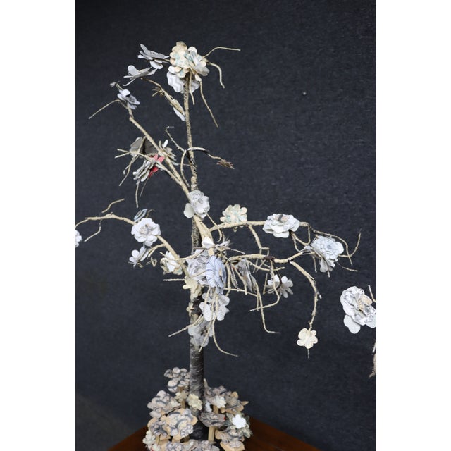Pair of Paper Mâché Floral Tree Sculptures For Sale In Philadelphia - Image 6 of 15