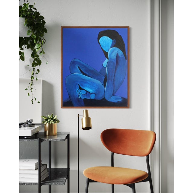 Blue Bodasca, Blue Woman on Canvas, 2025, Acrylic on Canvas For Sale - Image 8 of 16