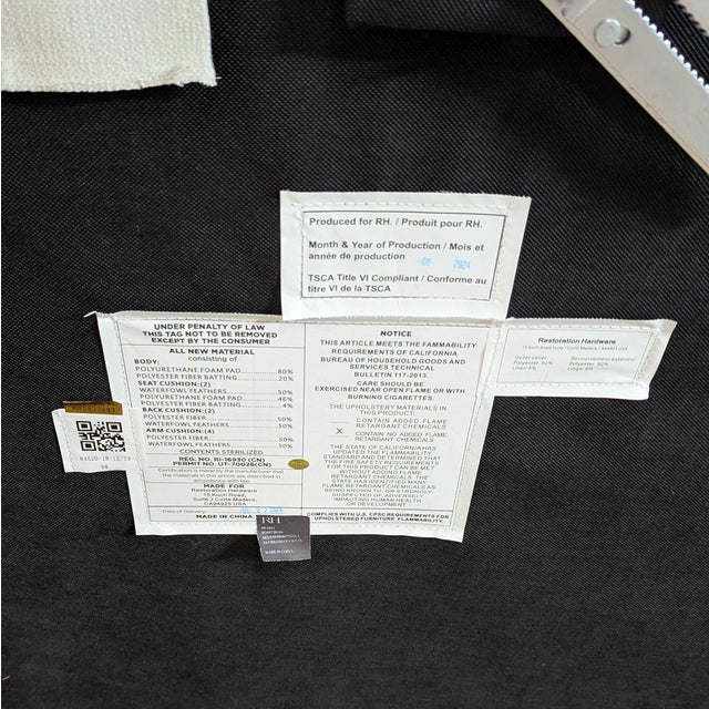 White Restoration Hardware Cloud 7-Foot Sofa For Sale - Image 8 of 9