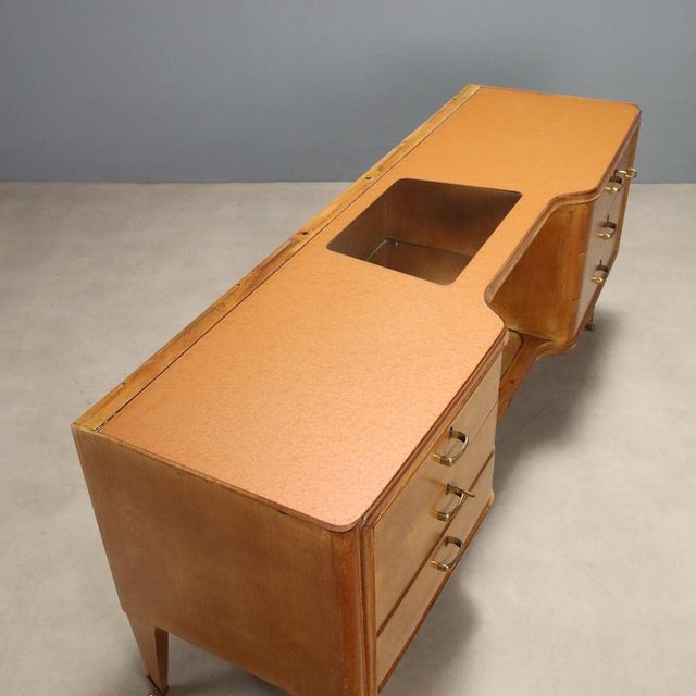Vintage Chest of Drawers in Mahogany and Burl, 1960s For Sale - Image 8 of 10