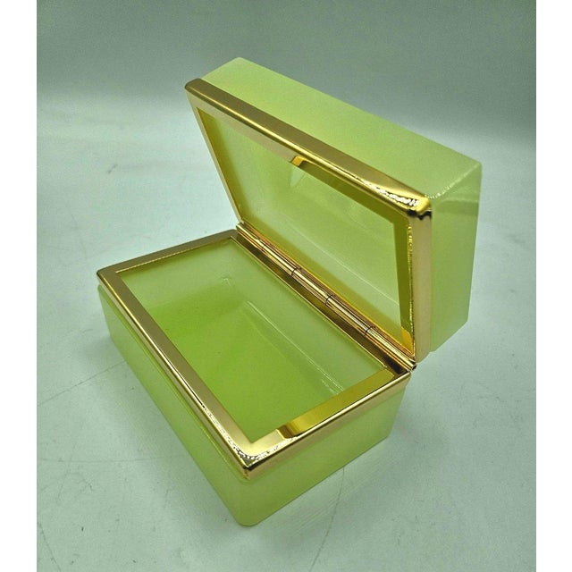 Lime Antique French Uraline Box, 1920s For Sale - Image 8 of 8