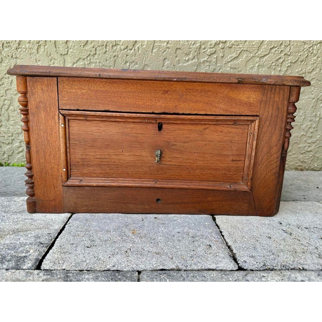 Antique Late 19th Century Rustic Wood Victorian Table Top Storage Box For Sale - Image 11 of 11