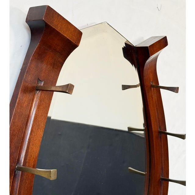 Large English Horseshoe Shaped Mirror of Mahogany (H 27 X W 23 3/4) For Sale In Austin - Image 6 of 9