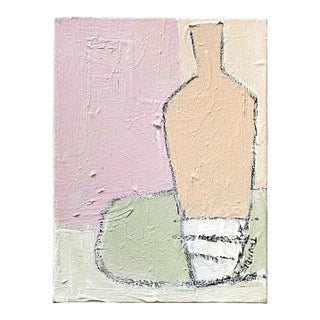 Sarah Trundle, Contemporary Abstract Still Life Painting, "Vase Study: No. 2" For Sale
