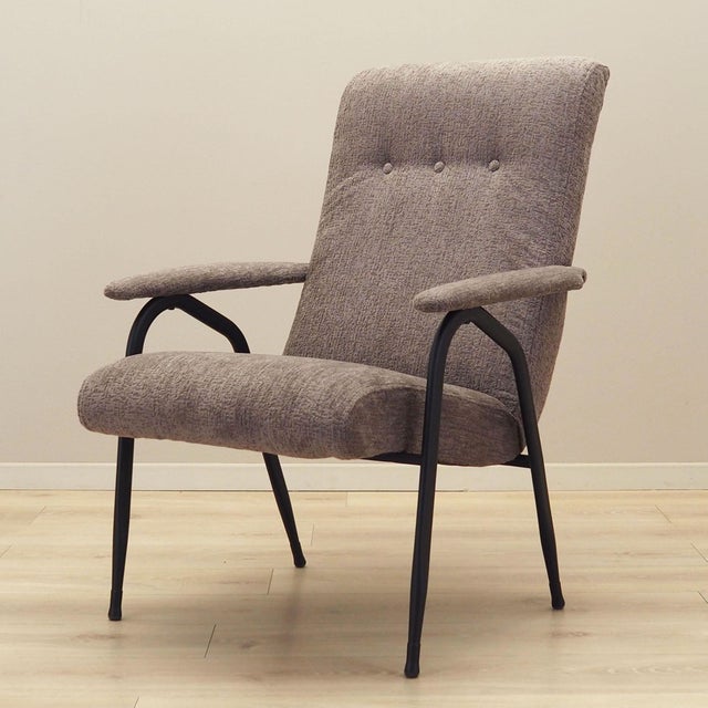 Vintage Italian Grey Armchair, 1970s For Sale - Image 14 of 14
