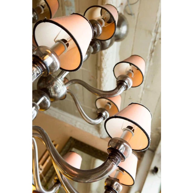 Large Vintage Murano Glass Chandelier, 1980s For Sale - Image 4 of 9