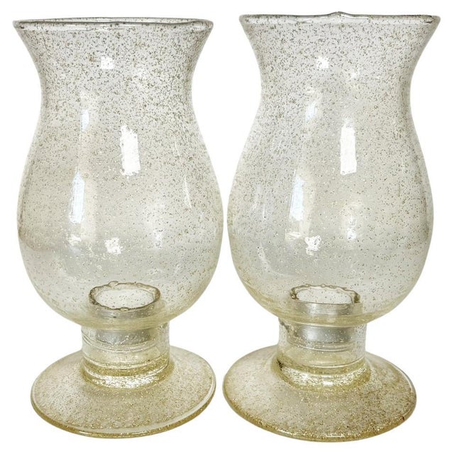 Bubble Glass Candleholders, France, 1970, Set of 2 For Sale - Image 9 of 9