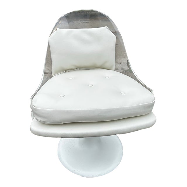 Lucite Space Age Swivel Chair After Laverne For Sale