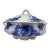 Antique Flow Blue Lidded Serving Dish For Sale