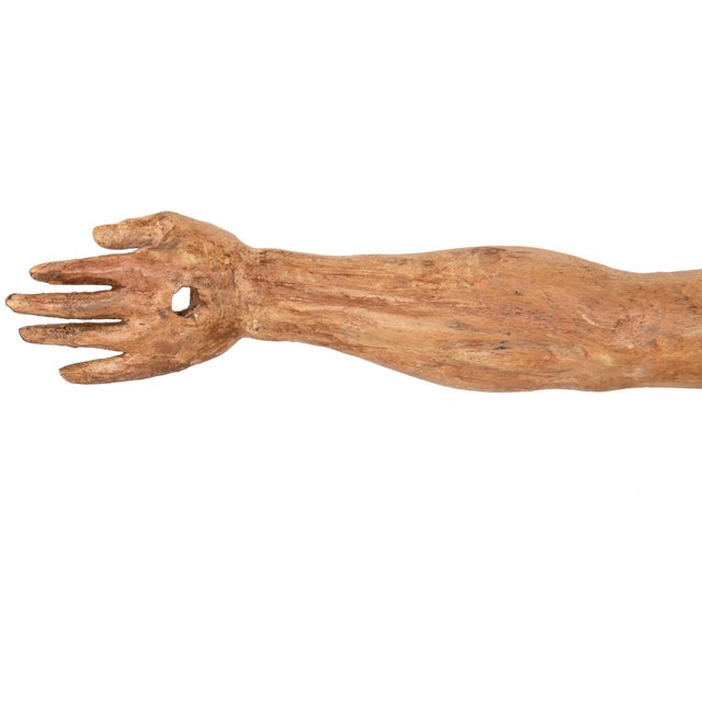 Spanish Polychromed Carved Corpus Christi Statue Sculpture, 18th/19th Century For Sale - Image 11 of 18