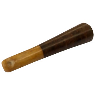 Midcentury Burled Walnut Hand-Carved Cigarette Holder For Sale